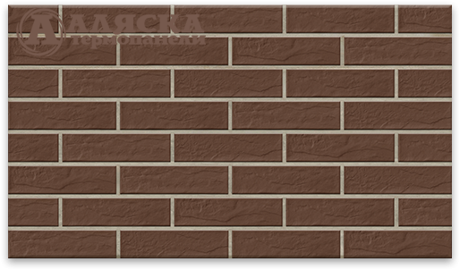 Фасадная термопанель Аляска 16 Braun Rustic