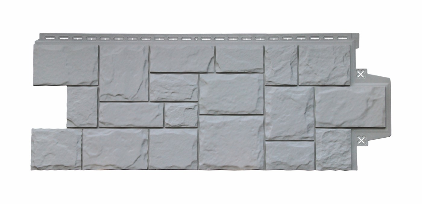 Фасадные панели Grand Line (Гранд Лайн) classic Камень Крупный - Серый