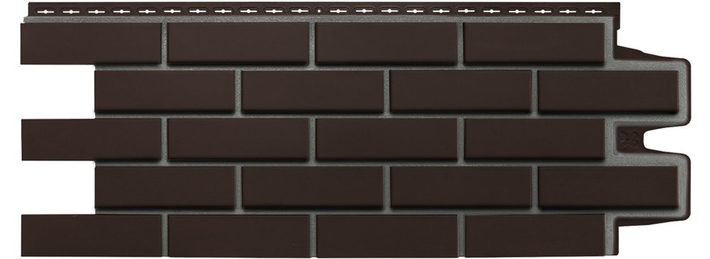 Фасадные панели Grand Line (Гранд Лайн) кирпич клинкерный Design шоколадный со швом RAL 7006