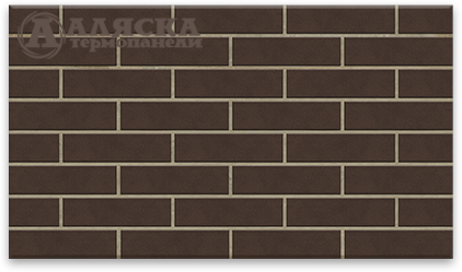 Фасадная термопанель Аляска 33 Amsterdam brown