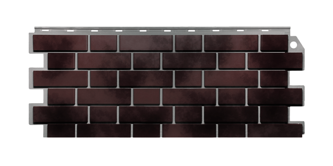 Фасадные панели (цокольный сайдинг) Fineber (файнбир) кирпич клинкерный 3D Керамический-черный