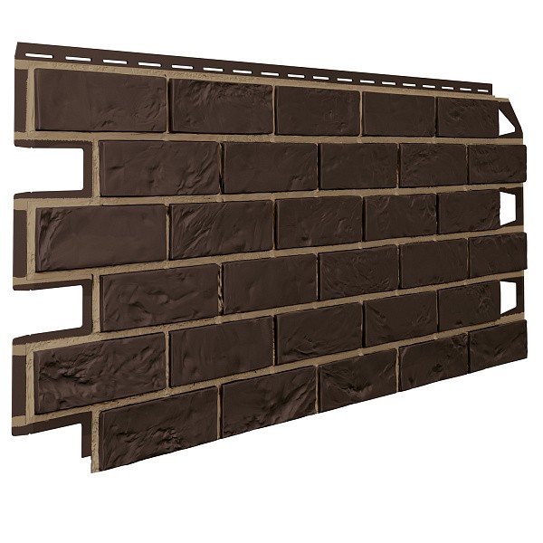 Фасадная панель VILO Brick Фуга кирпич DARK BROWN (Темно-коричневый)