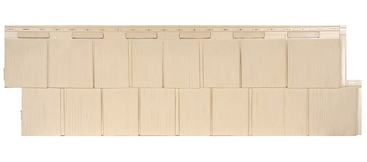 Фасадные панели (цокольный сайдинг) Т-сайдинг коллекция  Сайдинг ЩЕПА ПИХТА ЭКО - Амбер (Желтый)