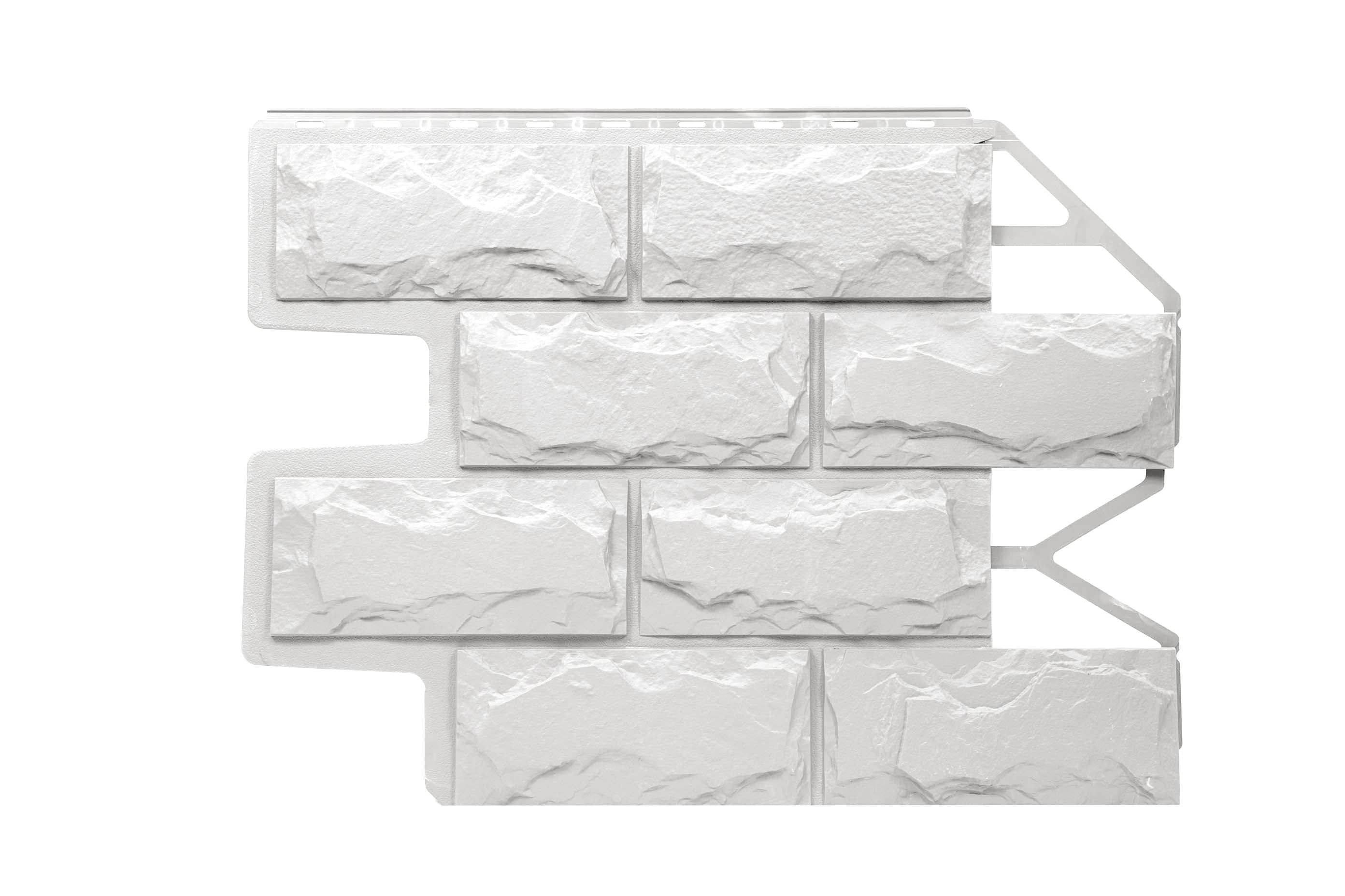 Фасадные панели (цокольный сайдинг) Fineber коллекция блок Молочно-белый
