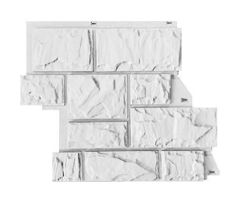 Фасадные панели (цокольный сайдинг) Canada Ridge (канада ридж) - Молочный (белый)