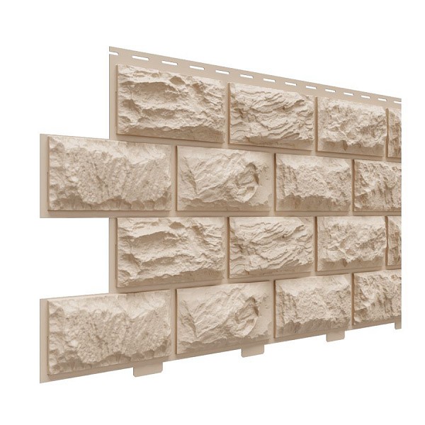 Фасадные панели (цокольный сайдинг) Доломит коллекция Альпийский камень 2-х метровый - Орех