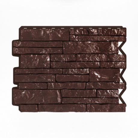 Фасадные панели (цокольный сайдинг) Holzplast Wandstein Парфир Dunkelbraun / Темно-коричневый
