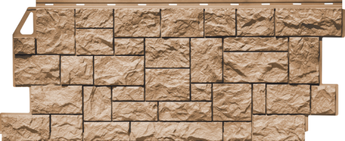 Фасадные панели (цокольный сайдинг) Fineber коллекция камень дикий - Терракотовый