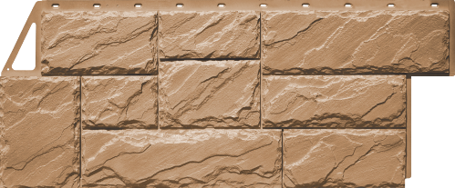 Фасадные панели (цокольный сайдинг) Fineber коллекция Камень Крупный - Терракотовый