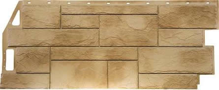 Фасадные панели (цокольный сайдинг) Fineber коллекция Камень Природный - Песочный