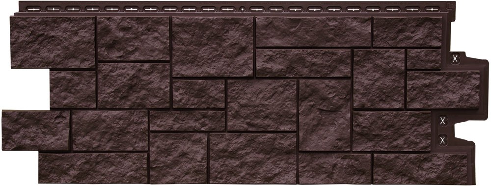 Фасадные панели Grand Line (Гранд Лайн) Коллекция Дикий Камень - Коричневый