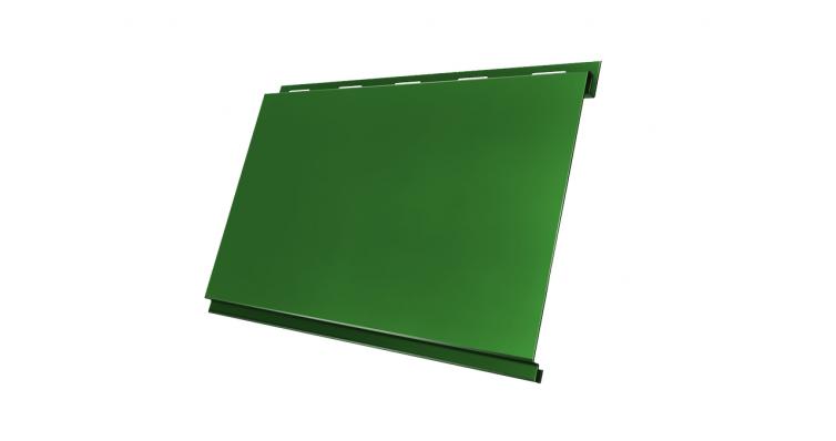 Металлический сайдинг (металлосайдинг) Grand Line Вертикаль 0,2 classic 0,45 PE с пленкой RAL 6002 лиственно-зеленый