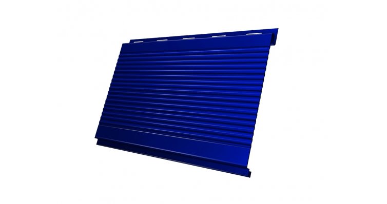 Металлический сайдинг (металлосайдинг) Grand Line Вертикаль 0,2 gofr 0,45 PE с пленкой RAL 5002 ультрамариново-синий