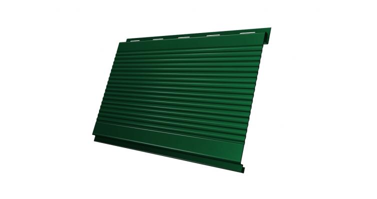 Металлический сайдинг (металлосайдинг) Grand Line Вертикаль 0,2 gofr 0,45 PE с пленкой RAL 6005 зеленый мох