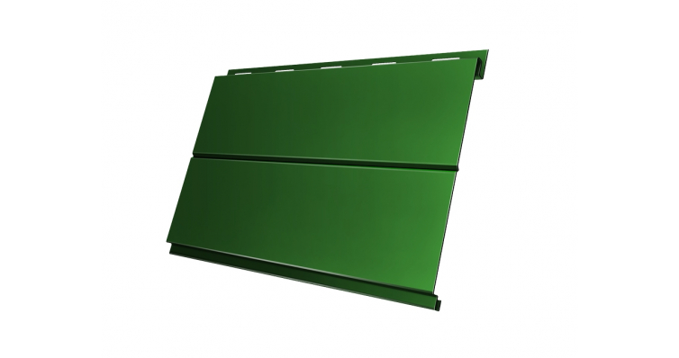 Металлосайдинг Grand Line Вертикаль 0,2 line 0,45 PE с пленкой RAL 6002 лиственно-зеленый
