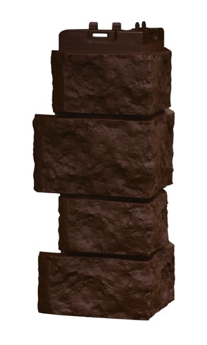 Углы для фасадных панелей Grand Line (Гранд Лайн) Коллекция Дикий камень - Шоколадный