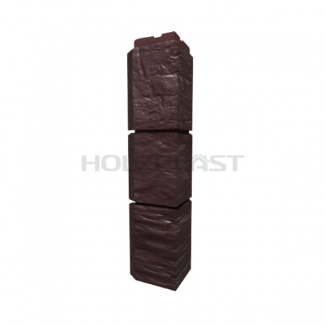 Внешний Угол Holzplast Wandstein для коллекции Туф Темно-коричневый