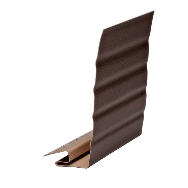J-фаска ( ветровая, карнизная планка ) коричневая для винилового сайдинга Ю-пласт
