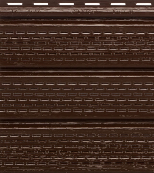 Софит коричневый  полностью перфорированный  Fineber