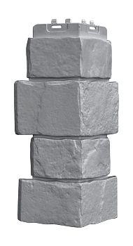 Углы для фасадных панелей Grand Line (Гранд Лайн) Коллекция Камень Крупный - Серый
