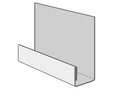 Стартовая планка металлическая (длина 2 м) для фасадных панелей Fineber