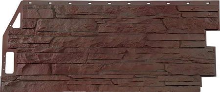 Фасадные панели (цокольный сайдинг) Fineber коллекция Скала - Желто-коричневый