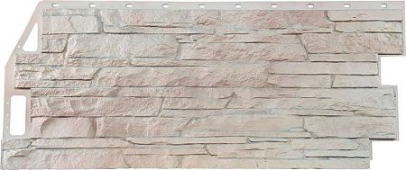 Фасадные панели (цокольный сайдинг) Fineber коллекция Скала - Мелованный белый