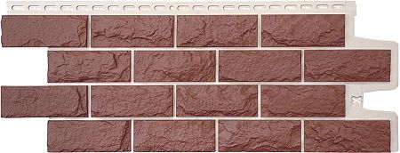 Фасадные панели Grand Line (Гранд Лайн) Коллекция колотый камень дизайн плюс - Корица с белым швом