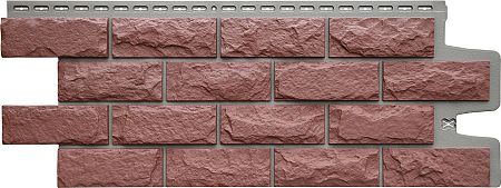 Фасадные панели Grand Line (Гранд Лайн) Коллекция колотый камень дизайн плюс - Корица с темно бежевым швом