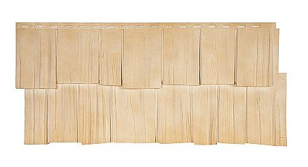 Фасадные панели (цокольный сайдинг) Т-сайдинг коллекция ЭКО 2 ЩЕПА ДУБ - Кедр (Саяны)