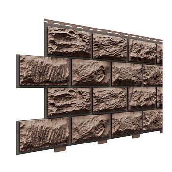 Фасадные панели (цокольный сайдинг) Доломит коллекция Альпийский камень Премиум - Турмалин