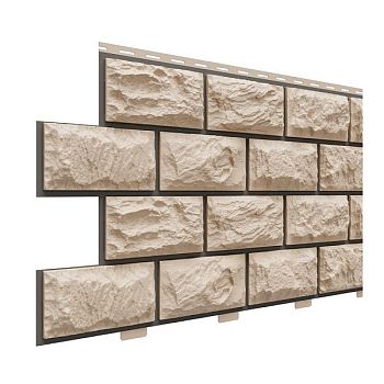 Фасадные панели (цокольный сайдинг) Доломит коллекция Альпийский прокрашенные швы - Орех