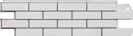 Фасадные панели (цокольный сайдинг) Steindorf коллекция Кирпич Белый прокрашенный шов