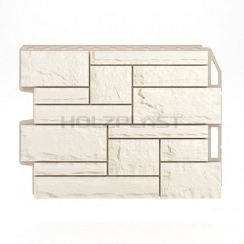 Фасадные панели (цокольный сайдинг) Holzplast Wandstein Бут Weiss / Белый
