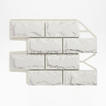Фасадные панели (цокольный сайдинг) Holzplast Wandstein Доломит Weiss / Белый