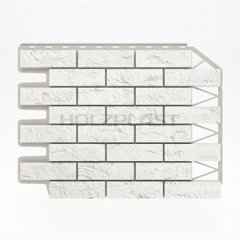 Фасадные панели (цокольный сайдинг) Holzplast Wandstein Кирпич Weiss / Кирпич белый