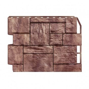 Фасадные панели (цокольный сайдинг) Holzplast Wandstein Туф коричневый