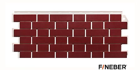 Фасадные панели (цокольный сайдинг) Fineber (файнбир) коллекция Кирпич клинкерный облицовочный - Britt Красный