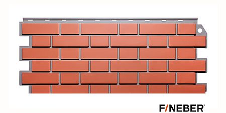 Фасадные панели (цокольный сайдинг) Fineber (файнбир) коллекция Кирпич клинкерный облицовочный - Керамический