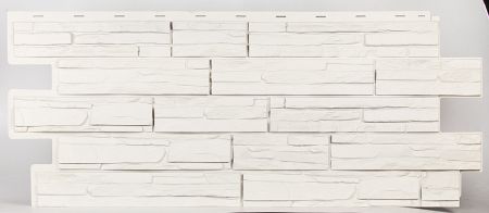 Фасадные панели (цокольный сайдинг) Т-сайдинг коллекция Альпийская Сказка - Белая