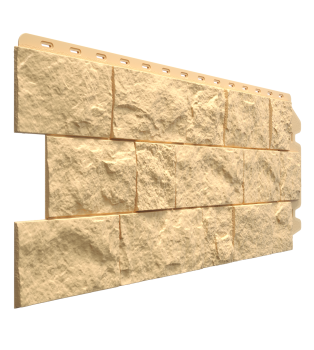 Фасадные панели (цокольный сайдинг) Docke (Деке) , Fels (скала), Elfenfels Слоновая кость