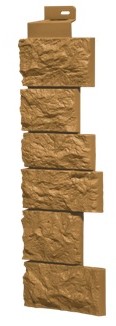 Угол наружный Fineber коллекция Дикий камень Песочный