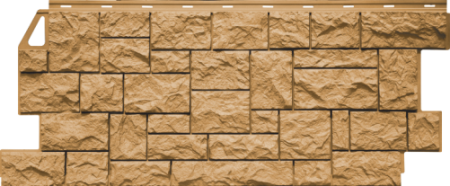 Фасадные панели (цокольный сайдинг) Fineber коллекция камень дикий- Песочный