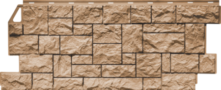 Фасадные панели (цокольный сайдинг) Fineber коллекция камень дикий - Терракотовый
