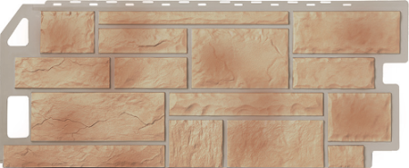 Фасадные панели (цокольный сайдинг) Fineber коллекция камень - Natur Бежевый