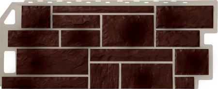 Фасадные панели (цокольный сайдинг) Fineber коллекция камень - Natur Коричневый