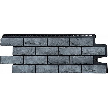 Фасадные панели Grand Line (Гранд Лайн) Коллекция колотый камень дизайн плюс - Антрацит с черным швом