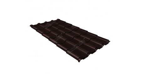 Металлочерепица Grand Line Kredo (Кредо) 0,45 Drap PE RAL 8017 Шоколад