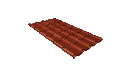 Металлочерепица Grand Line Kredo (Кредо) Satin 0,5 PE RAL 8004 Терракот