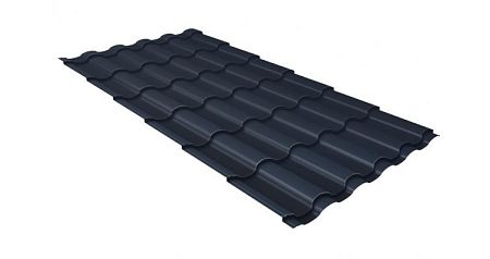 Металлочерепица Grand Line Kredo (Кредо) Quarzit lite 0,5 PE RAL 7024 Мокрый асфальт